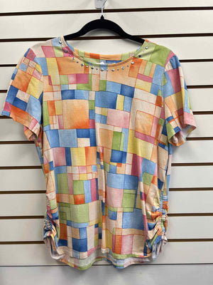 Size M Alfred Dunner multi color Short Sleeve Shirt
