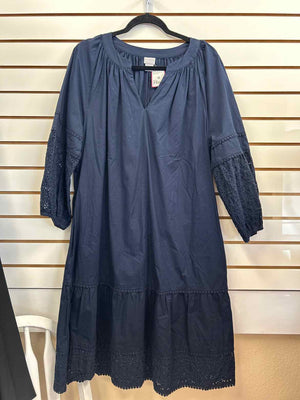 Size 2.5 (L) Chico's Navy Long Sleeve Dress