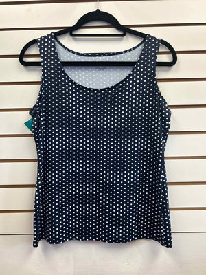 Size PM Charter Club Navy/White Tank Top