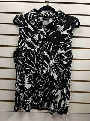 Size XL Rafaella Black/White Sleeveless