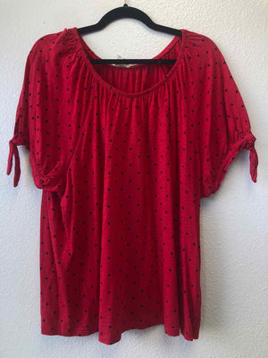 Size XXL Style & Co Red & Black Casual Top