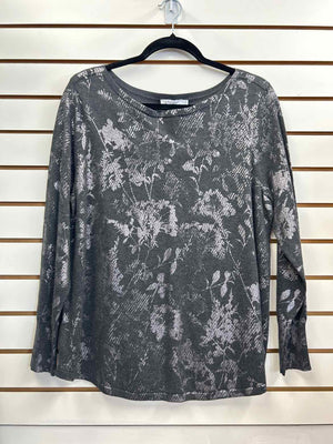 Size L Chico's Charcoal Long Sleeve Top