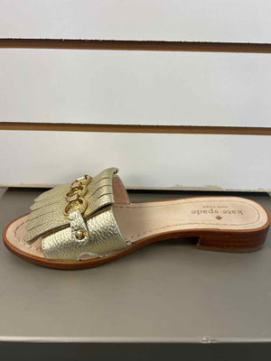 6 Kate Spade Gold Slides