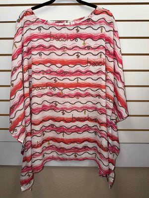 Size 2X Quacker Factory pink/red Cover Up