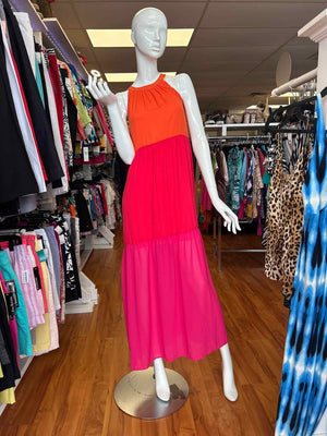 Size S Andree Orange/red Sleeveless Dress