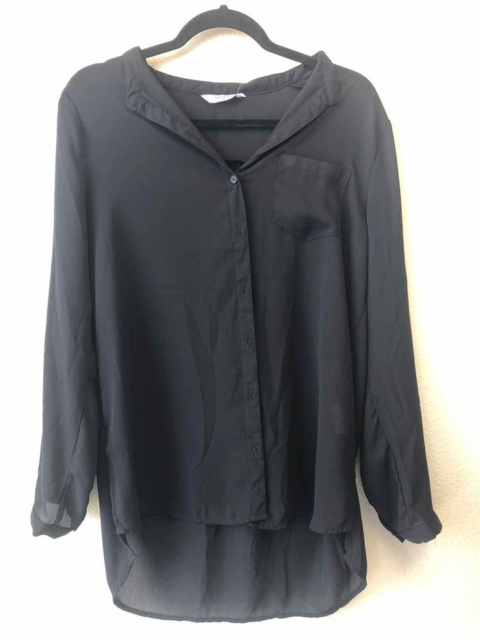 Size M Horai 100 Sheer Black Blouse