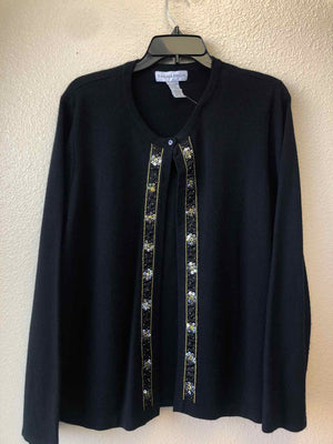 Size XL Sag Harbor Black Cardigan