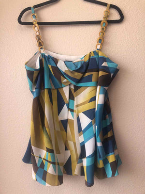 Size 14 Nine West Blue/Yellow Tank Top
