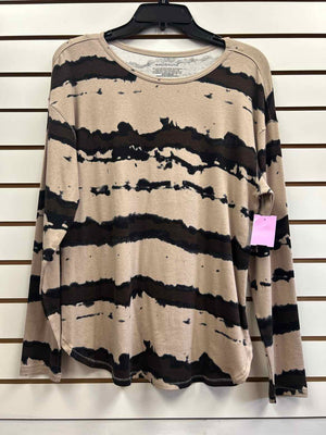 Westbound Beach Taupe/Black Size M Casual Top