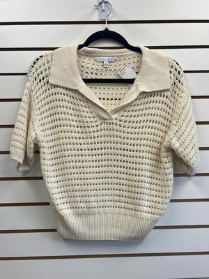 Size M Miou Muse Cream Short Sleeve Shirt