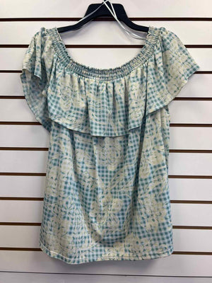 Size 1X Lauren Conrad Teal Multi Sleeveless