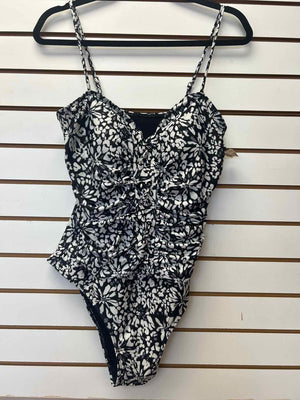 Size L Nicole Miller Black & White Swimsuit