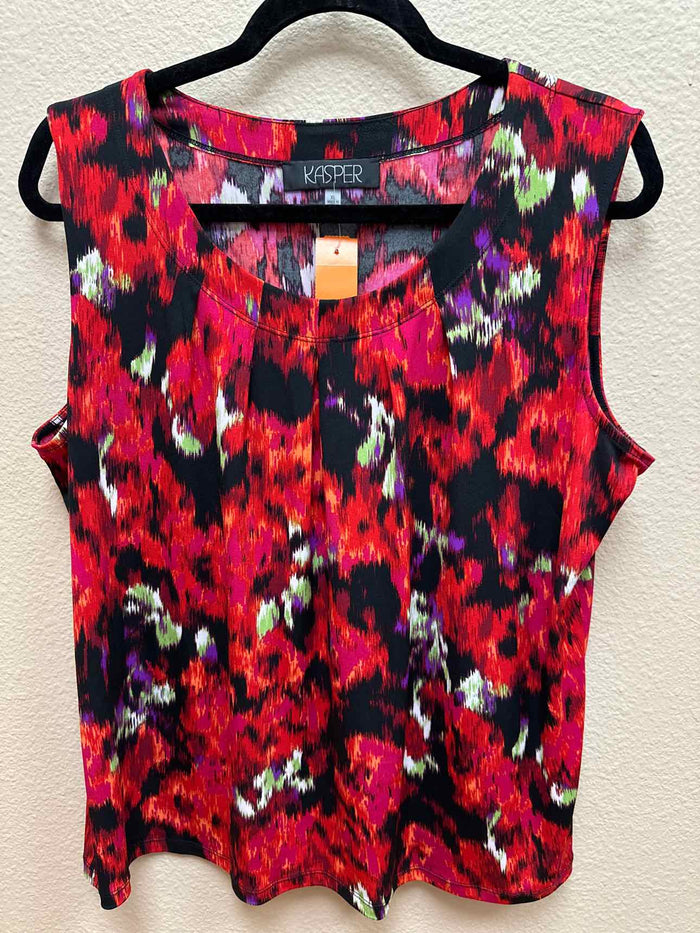 Size XL Kasper & Co Red & Black Sleeveless