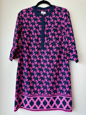 Size 4 Crown & Ivy Pink/Navy Dress