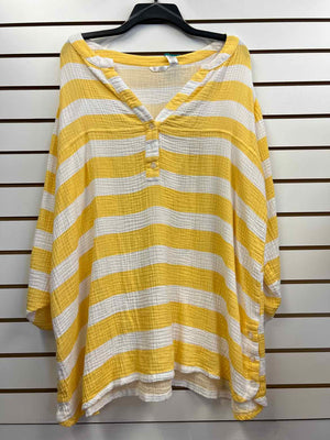 Size XXL Kaktus White/yellow Casual Top