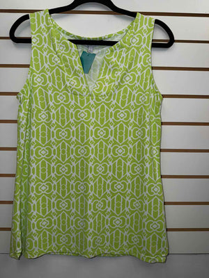 Size S Sunset & Sweet Tea Lime/White Casual Top