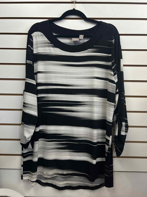 Size XL Chico's black white gray Tunic