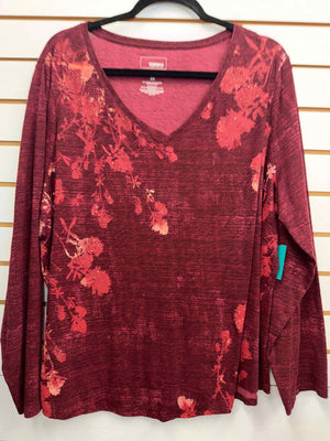 Size 2X Sonoma Maroon Long Sleeve Top