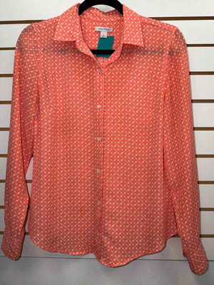 Size S Nautica Peach/Ivory Long Sleeve Shirt