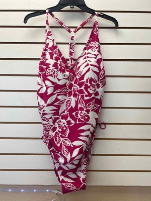 Size XL Kona Sol Pink/White Swimsuit