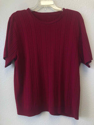 Size XL Sweet Seconds Brick Red Short Sleeve Sweater