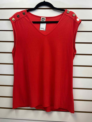 Size L Anne Klein Red Sleeveless