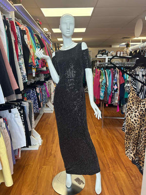 Size 6 R & M Richards Black Dress