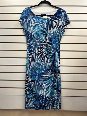 Size L Connected Blue Print Dress