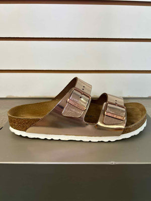 9 Birkenstock Metallic Copper Slides