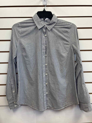 Crown & Ivy White & Gray Size P Blouse