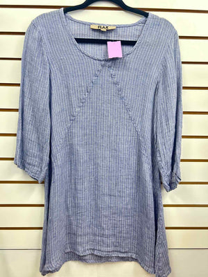 flax Blue Long Sleeve Top
