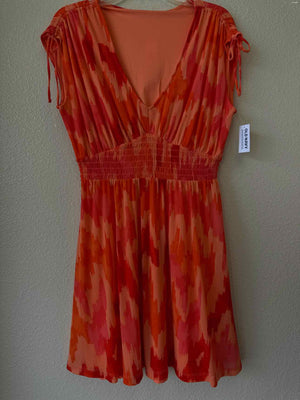 Size M Old Navy Orange Print Dress