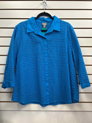 Size 3 Chico's Turquoise Blouse