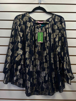 Size L Lilly Pulitzer Navy/Gold Cover Up