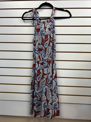 Size S Banana Republic Brown/Blue Halter Dress