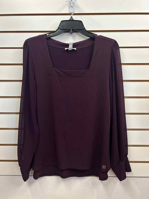 Size M Calvin Klein Purple Long Sleeve Top