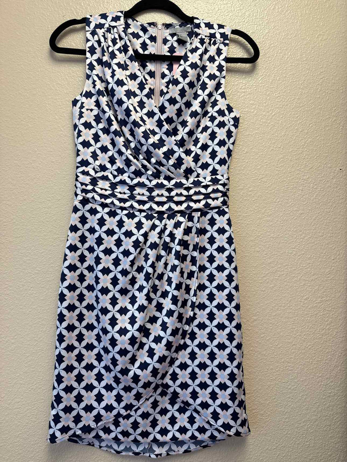Size 2 H & M White/Blue Dress