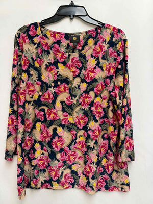 Size PXL JM Collection Multi-Color Long Sleeve Top