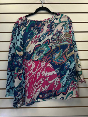 Size 2 (L) Chico's pink/blue Blouse