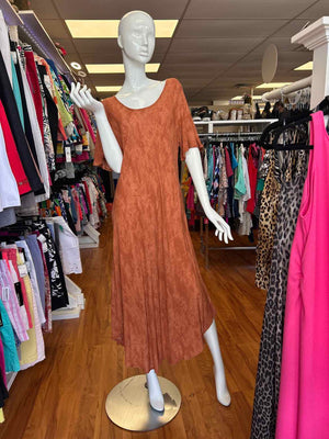 Size L Cal Style Brown Dress
