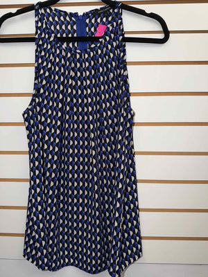 Size S Anne Carson Blue White Black Sleeveless