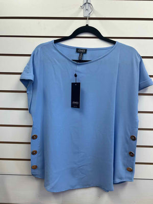 Size MP Jones New York Blue Short Sleeve Shirt
