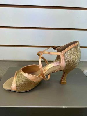 8.5 Capezio Gold/Peach Ballroom Dance Shoes