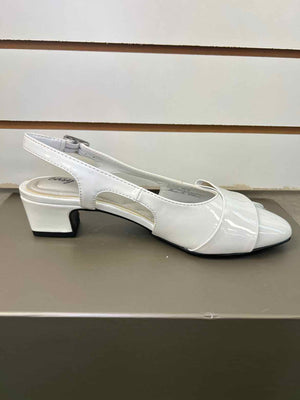 5.5 Easy Street White Slingbacks