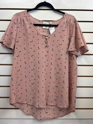 Size L Janet Chung Pink Print Casual Top
