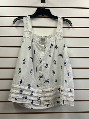 White & Blue Size M Sleeveless