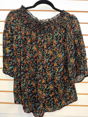 Size S Bailey & Chloe Black Print Casual Top