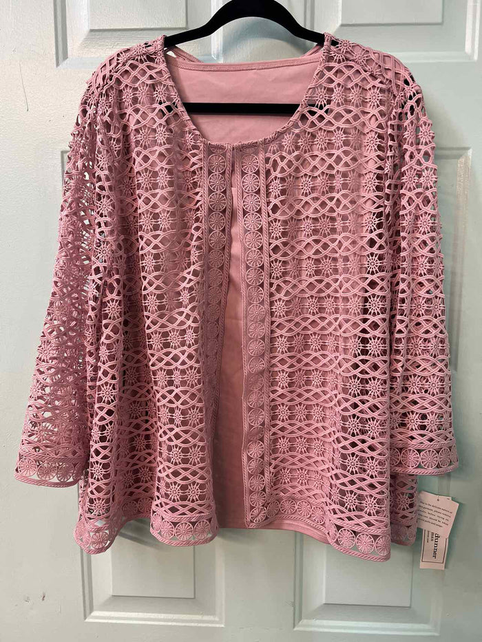 Size 3X Alfred Dunner Mauve 2-PC Tank w/ Cardigan