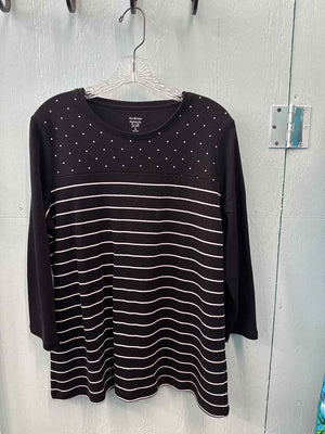 Size M Kim Rogers Black Casual Top