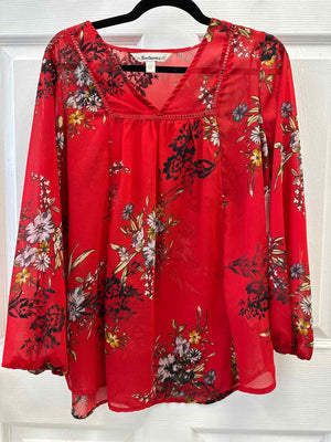 Size S Tantrums Red Print Shell